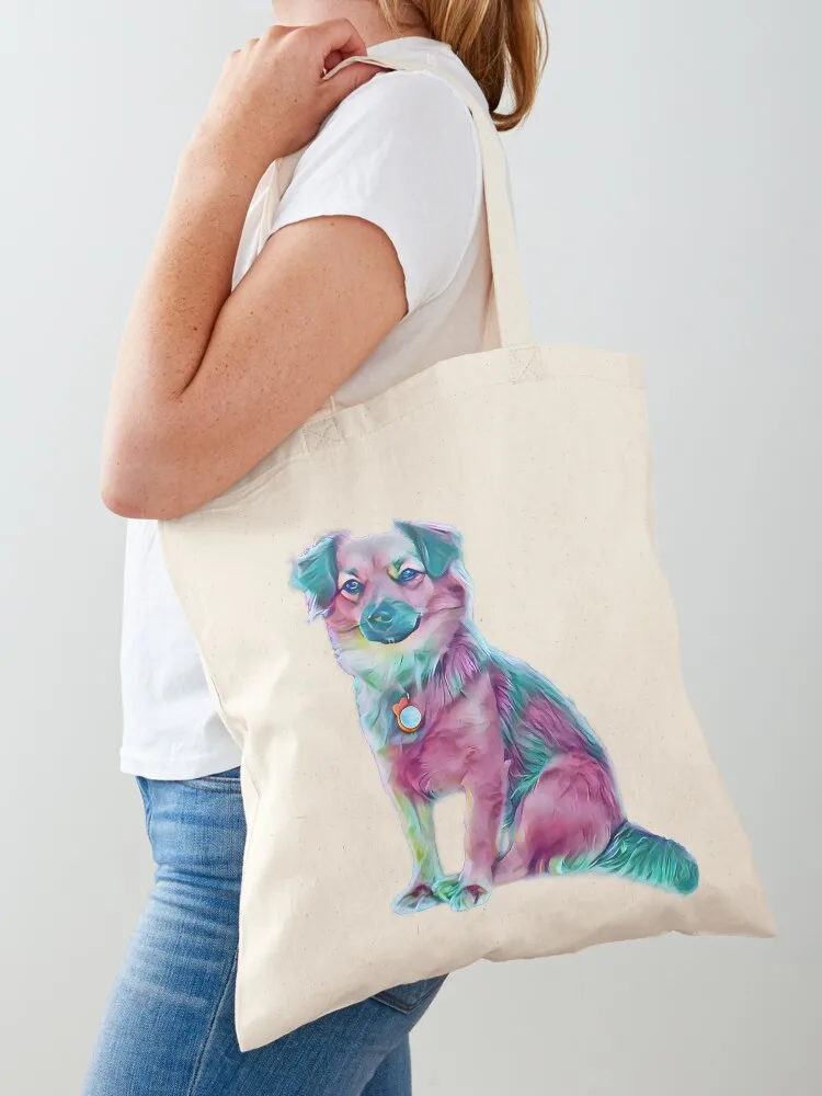 

Very cute mixed breed dog Tote Bag supermarket folding bag Gift bags free delivery bags shopper bags