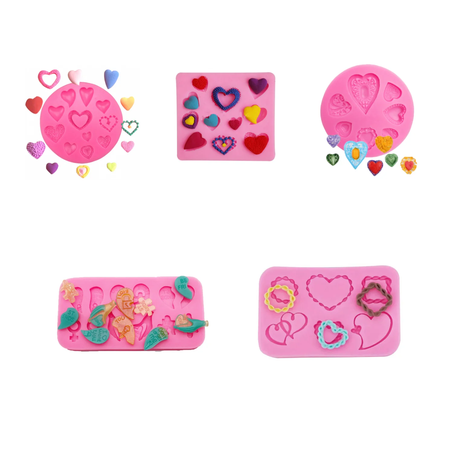 

Креативная силиконовая форма из смолы в форме сердца для сережек на День Святого Валентина, сделай сам, инструмент для литья ювелирных изделий