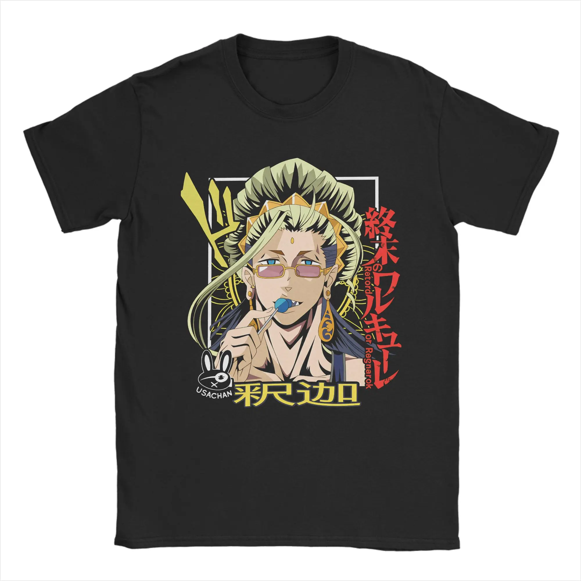 Record Of Ragnarok  Buddha T Shirts Men's  Pure Cotton Vintage T-Shirt Crew Neck  Tees Short Sleeve Clothing Plus Size