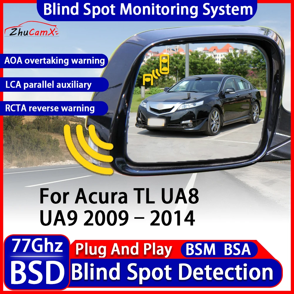 

ZhuCamX BSD BSM Blind Spot Detection Monitoring Warning System Change Lane Assistance For Acura TL UA8 UA9 2009–2014