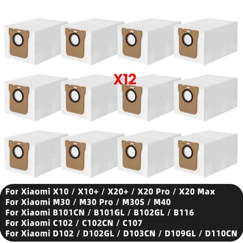 

ABBY-Dust Bags For Xiaomi Robot Vacuum X10 / X10+ / X20+ / X20 Pro / X20 Max / M30 / M30 Pro / M30S / M40 / B116 / C102CN