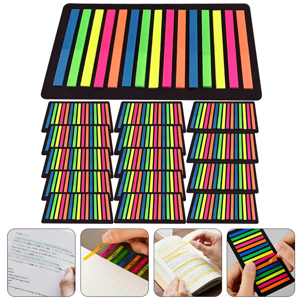 

Index Stickers Transparent Colored Tabs Highlighter Strips For School Office Reading Book Supplies Page Markers Sticky