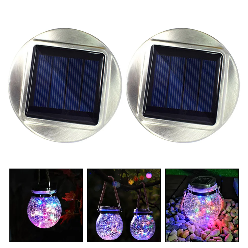 2Pcs Ball Covers Replacement Parts for Outdoor Lanterns Solar Solar Light Replacement Tops Panel Tops Accessories