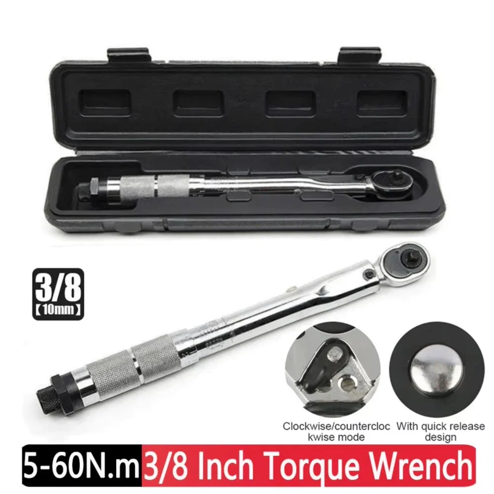 Ratchet Torque Wrench Square Drive 5-25N.m Reversible Ratchet Key 3/8 Inch Adjustable Torque Spanner Precise Preset Hand Amagi