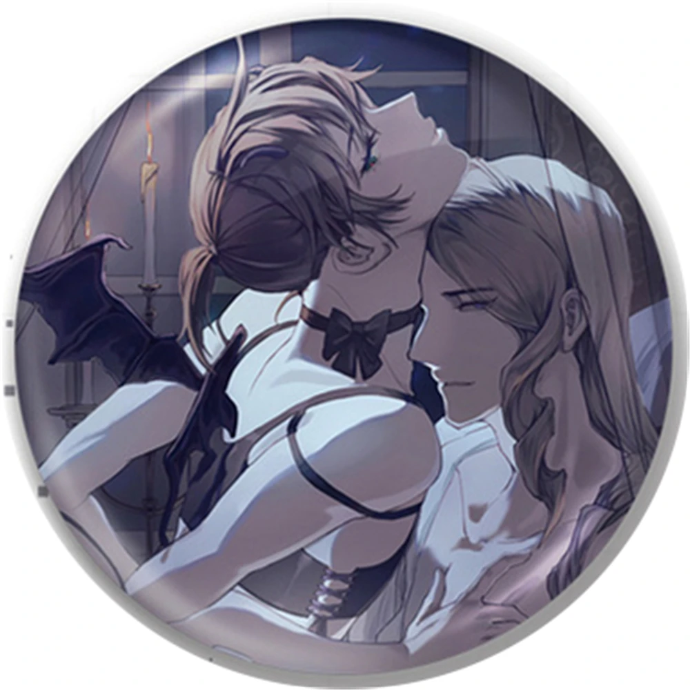 เข็มกลัดคอสเพลย์ขนาด 58 มม. ลายเกม Identity V ลูก้า บัลซา นักโทษ อัลวา ลอเรนซ์ นักปลูกพืชแบบนักบุญ  ทำจากเหล็กแผ่น SPTE สำหรับประกอบฉาก