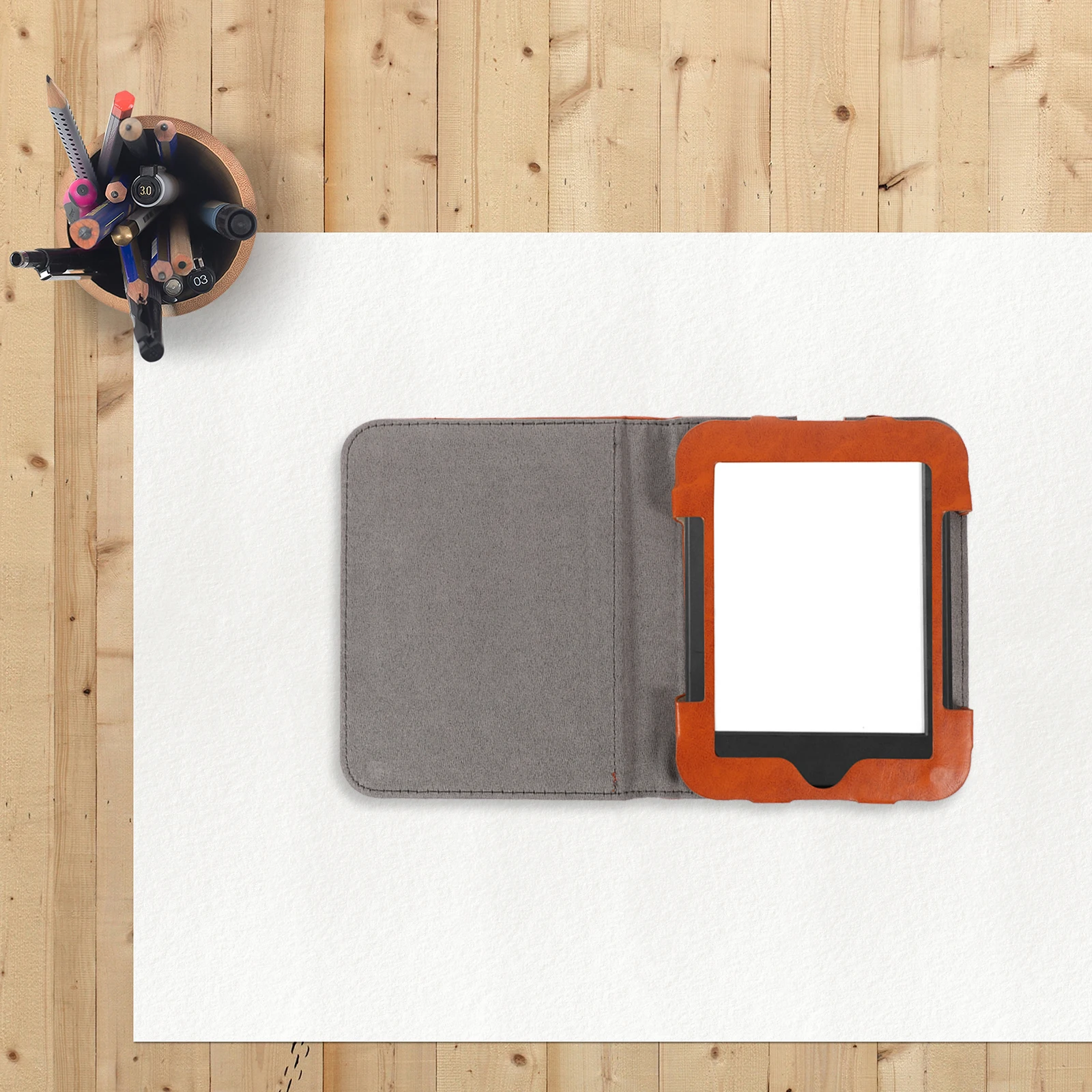 

Ebook Reader Protector Protective Cover for E book Nook2 Nook3 Full Coverage Coffee Color Durable Reliable Precise