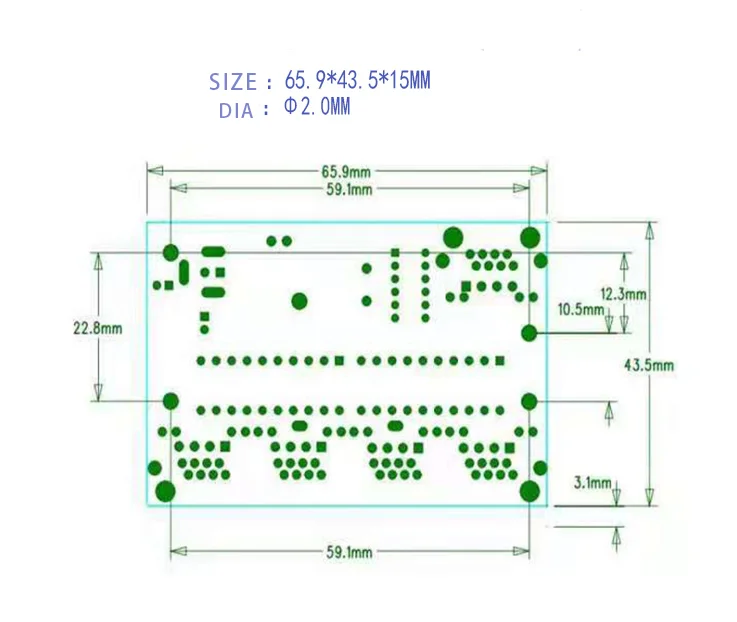 Fast switch mini 5 port ethernet TAP  switch 10 / 100mbps network switch HUB pcb module board for system integration module