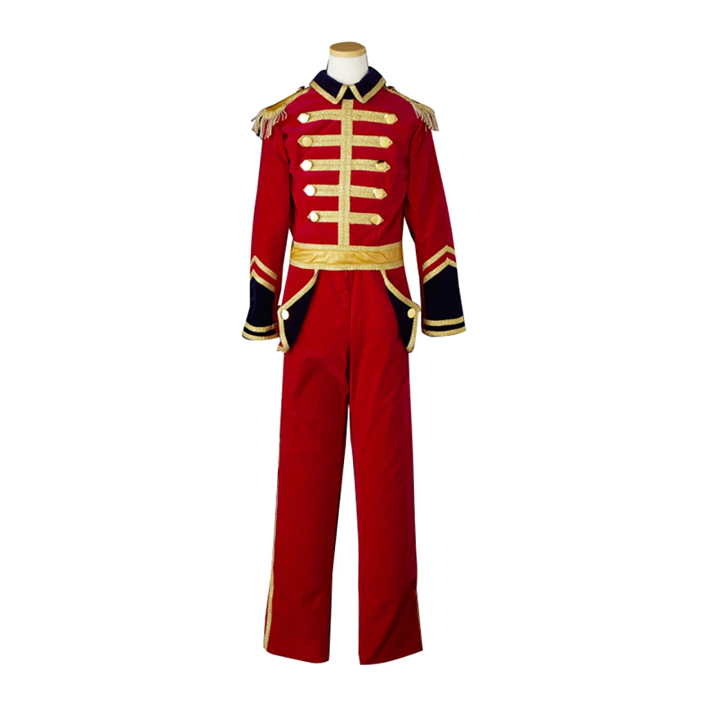 Costume de Cosplay rouge médiéval pour hommes, veste militaire royale du 18ème siècle, ensemble complet avec chapeau, uniforme, veste victorienne
