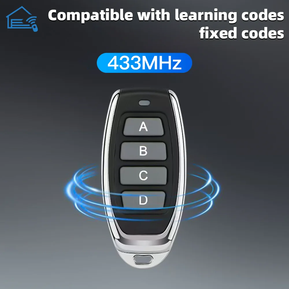 433MHz 4CH EV1527 Remote Control Switch Learning Code RF Transmitter Wireless controller For Smart Home Garage Door Opener Alarm