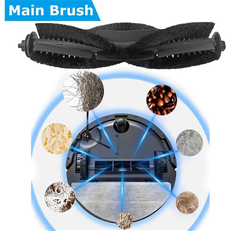 A76G-11PCS For Tapo RV30 Max Plus / RV20 Max Plus Vacuum Cleaner Parts Main Side Brush Filters Mop Cloth Dust Bags