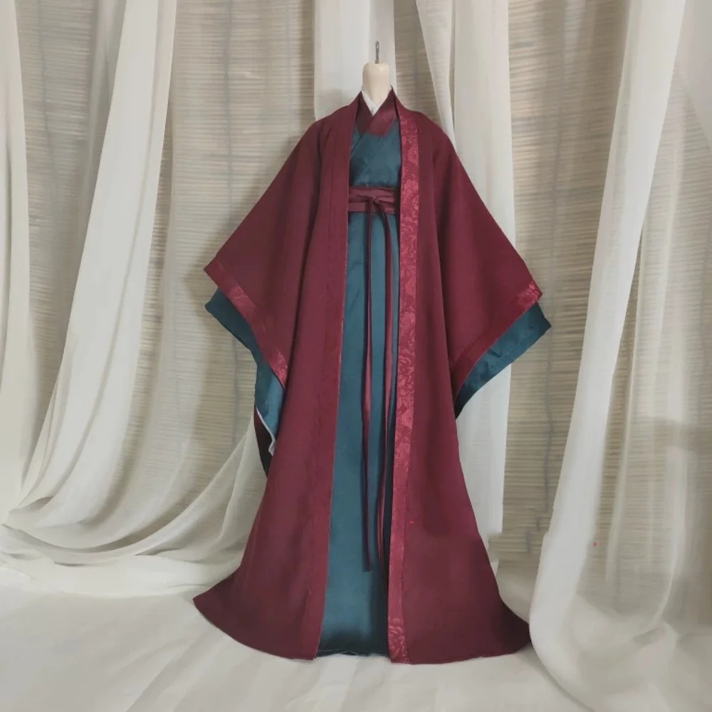 1/6  Ancient Clothe Man Suit Tradition Hanfu Robe outfit Costume Maroon Dress for 12inch Figure Model  Clothing  Amine DOll Toys