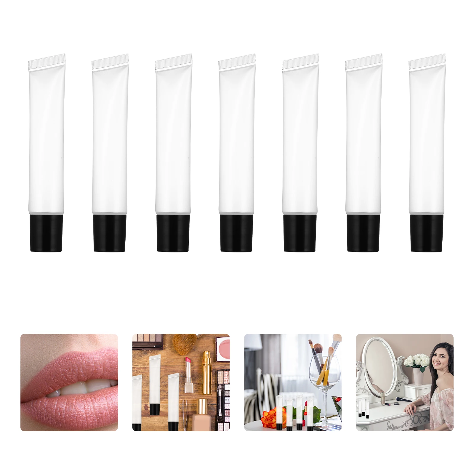

50Pcs 15Ml Plastic Lip Balm Containers Reusable Squeeze Tubes for Lip Gloss Lotion Shampoo Portable Daily Organizer