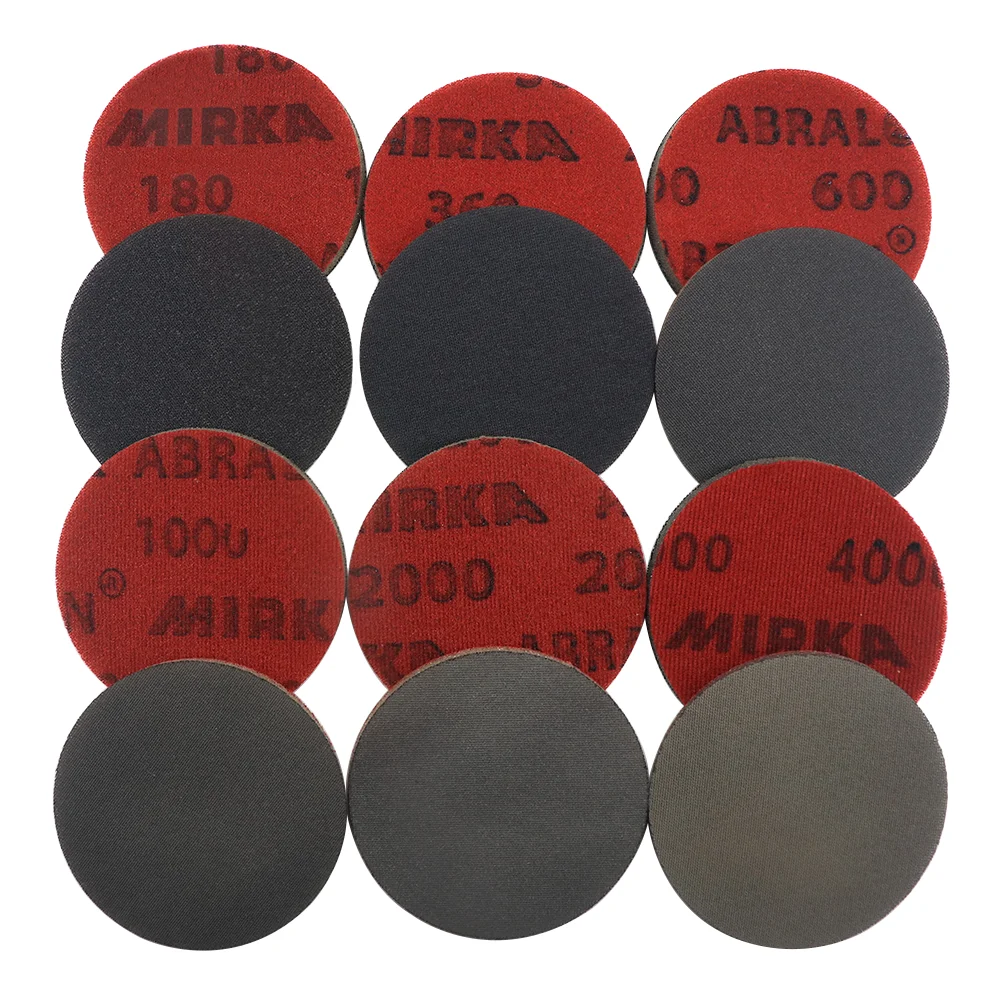 10PCS 3/5/6 Inch Sponge Sangding Disc Foam Hook & Loop Round Sandpaper 180-4000 Grit Elastic Polishing for Mirka sandpaper Car