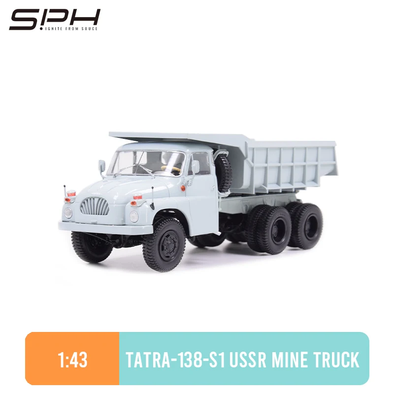 The Soviet Union 6x6 Tipper T138-S1 Die Casting Model 1/43 Original CZ Old Mining Truck Collection 103276