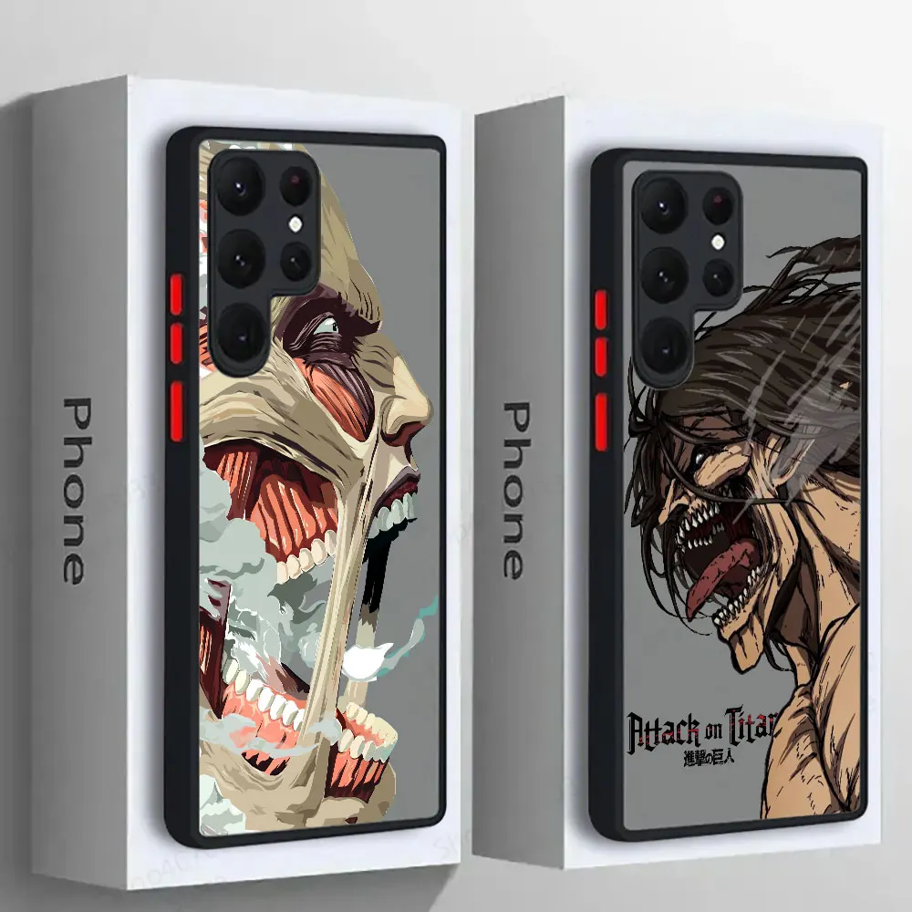 

Attack On Titan Anime Allen Mikasa Ackerman S25 Ultra Case For Samsung Galaxy S25 S24 Ultra S23 S21 S20 FE S22 Plus Phone Cover