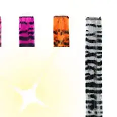 

Новая полосатая разноцветная длинная прямая заколка для парика с леопардовым принтом для девочек, прически для парика