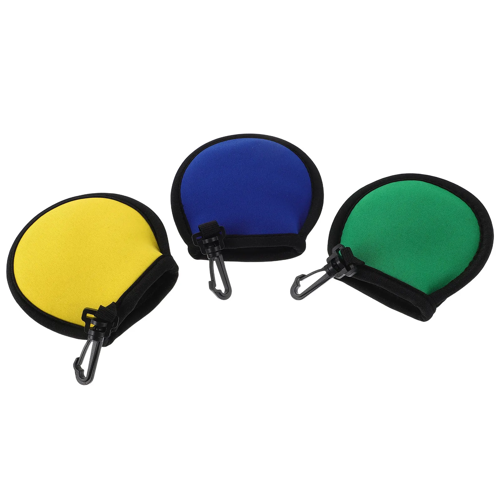 

Набор из 3 портативных чехлов для чистки мячей для гольфа с крючком для подвешивания, для использования на улице, защитный карман для хранения мячей для гольфа, аксессуар