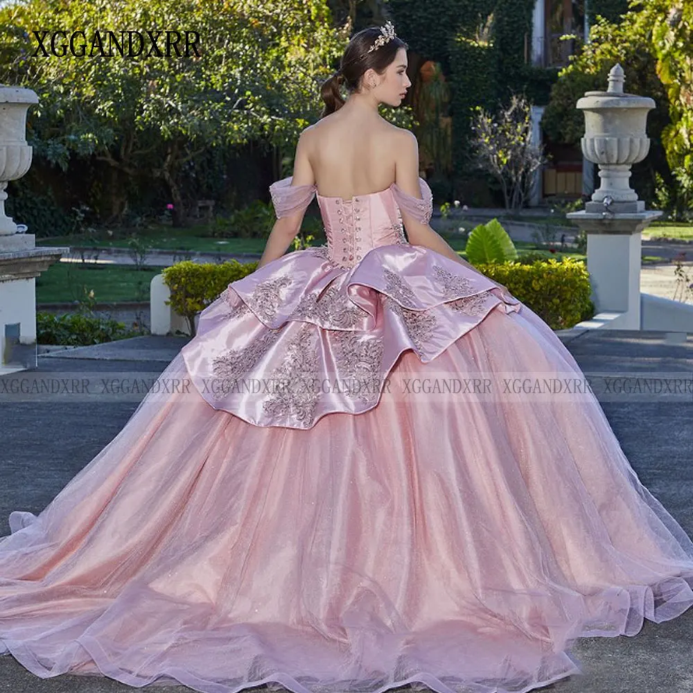 Vestido De Quinceañera Burdeos mexicano, Vestidos Rojos De 15 Quinceañera, Apliques De encaje, dulce desfile De fiesta De cumpleaños De 16 años, 2024