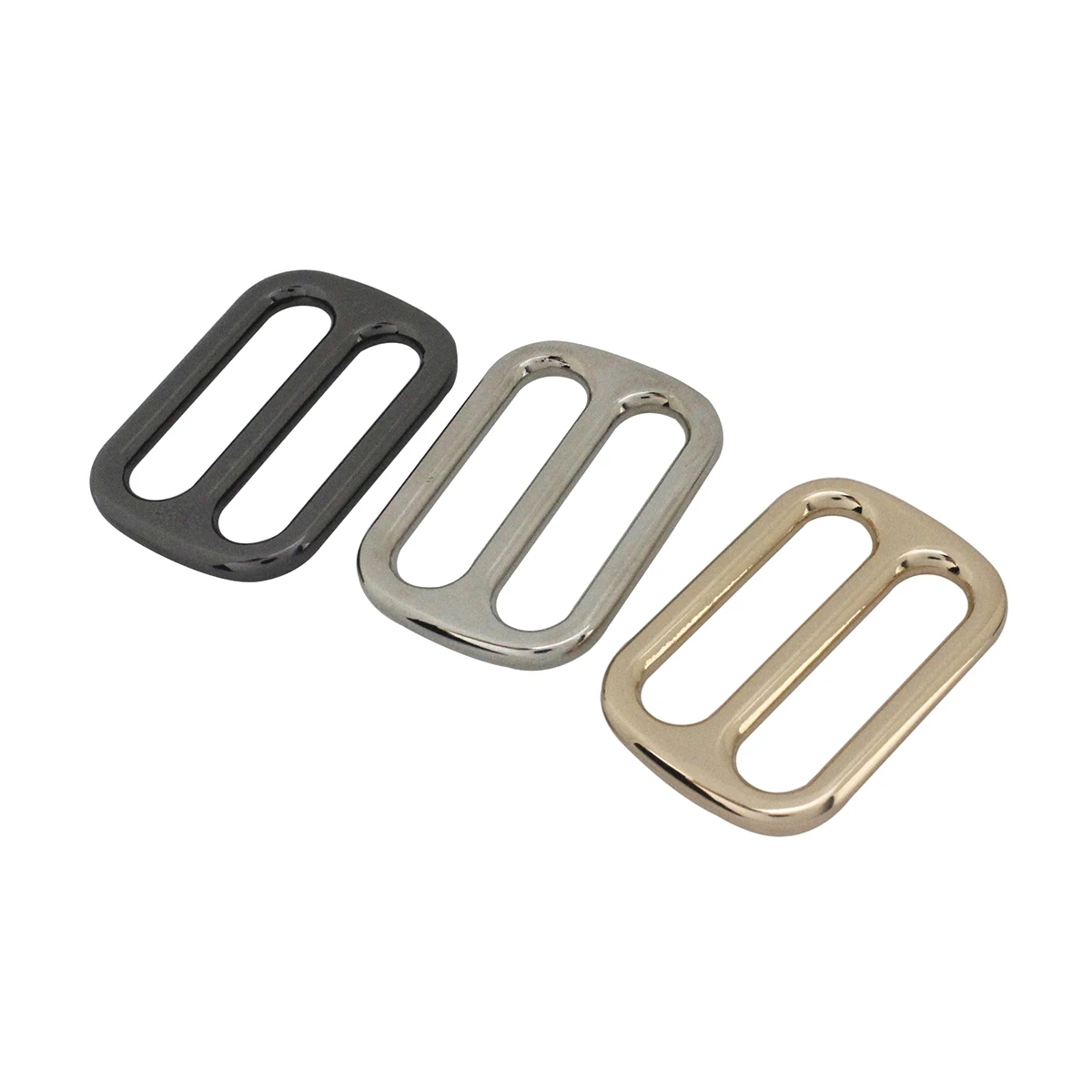 1pcs Metal Tri Glide Slide Buckle Middle Center Bar Adjuster Buckle for Leather Craft Bag Strap Belt Webbing 25/32/38mm