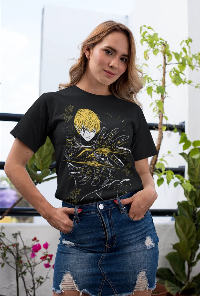 Anime Manga Villain One Punch-Man Graphic Tee S to 5XL Genos T-Shirt