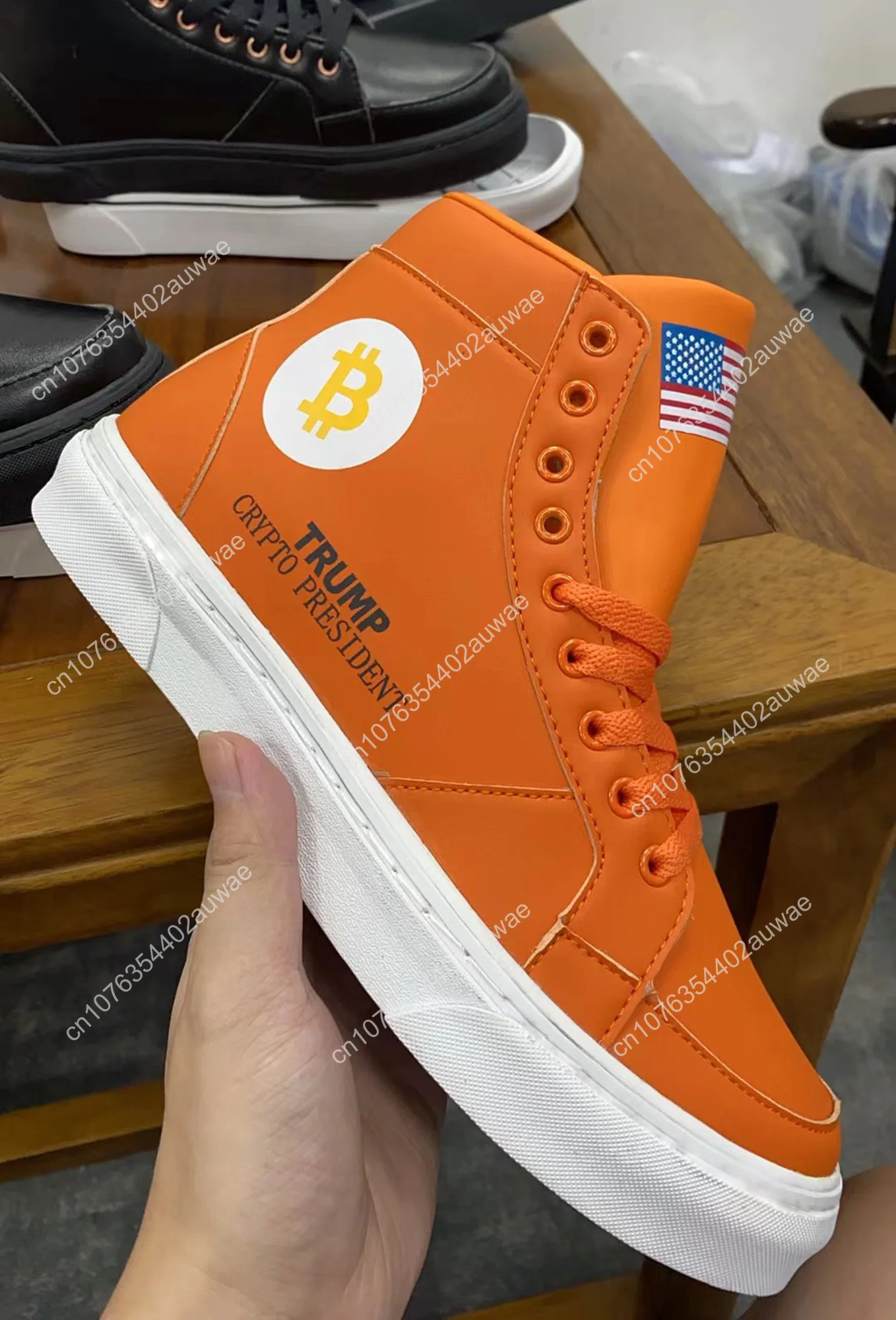 100% zapatillas Trump de alta calidad VICTORY Bitcoin zapatos naranjas 2024 MAGA Never Surrender 45 47 botas casuales para hombre y mujer zapato de carretera