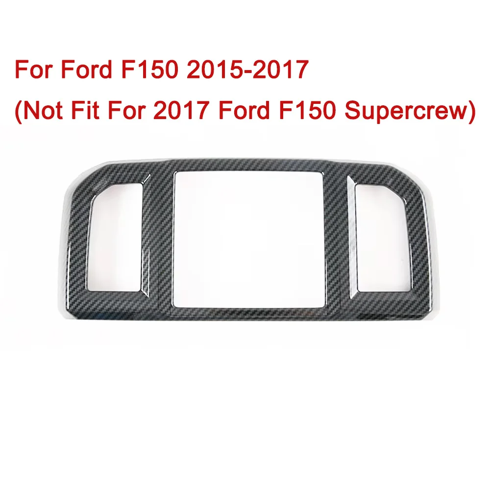 Carbon Fiber Car Rear Water Cup Holder Cover Trim For Ford F150 2015 2016 2017 2018 2019 Car Styling Interior Accessories