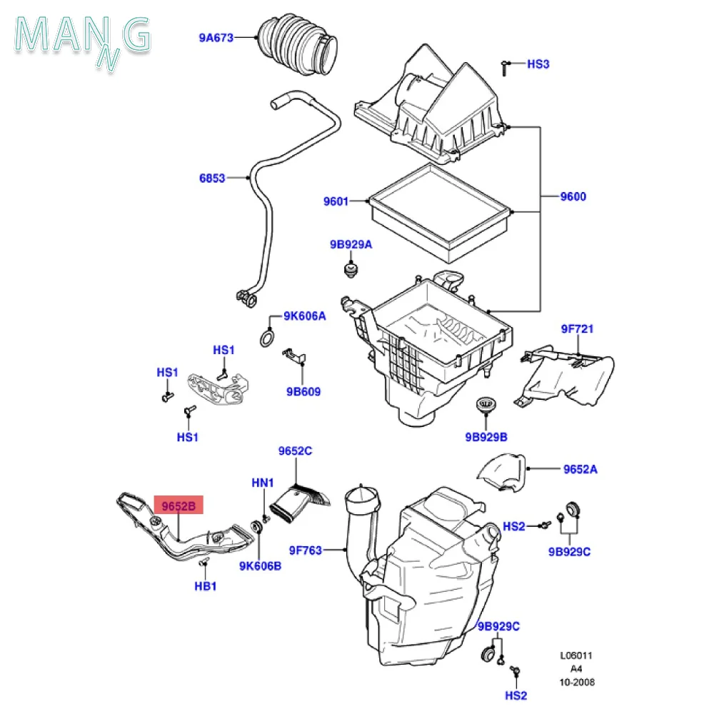 7M519E635AD Air Intake Pipe for ford focus mk2 2008-2011 2.0 C-max mk1 2007-2010