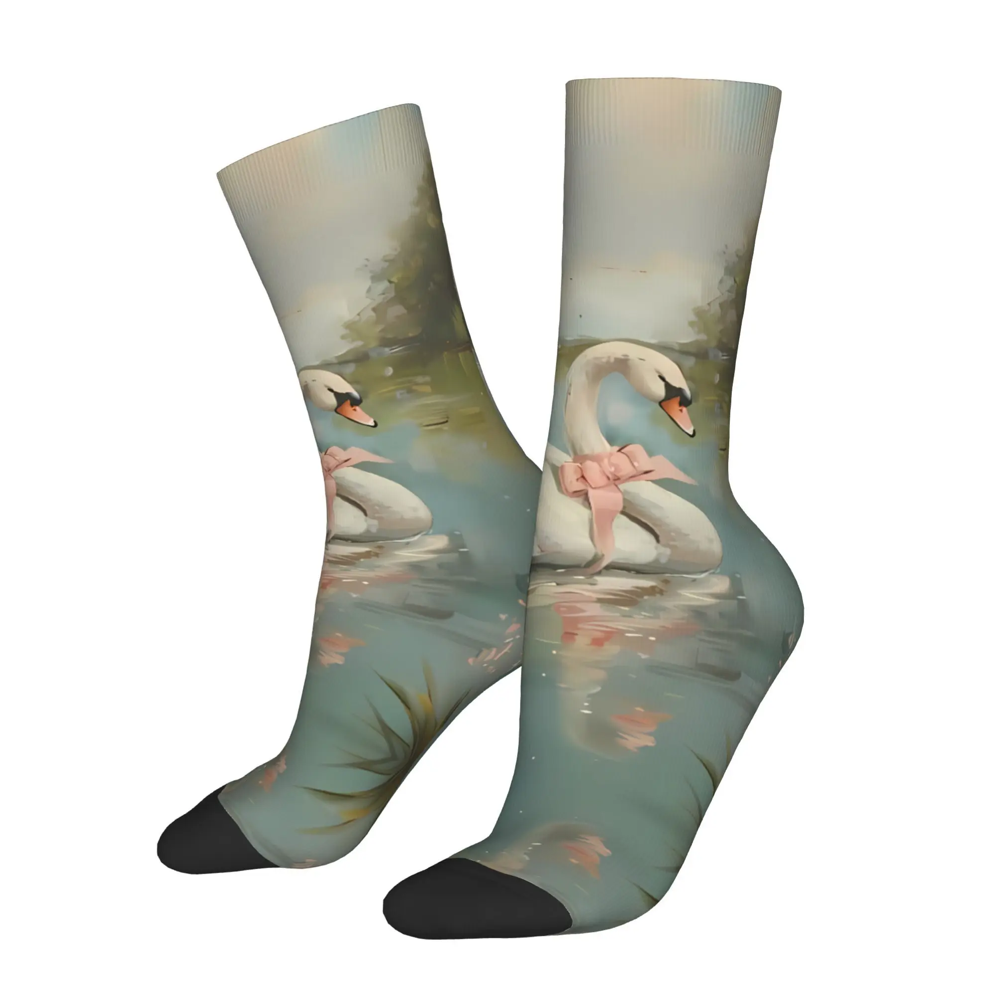 

Swan Sock Printed Man Polyester Fashion