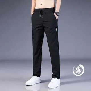

Men's Work Pants Ice Silk Loose Ultra-Thin Breathable Summer Construction Site Clothing Comfortable Casual Trousers
