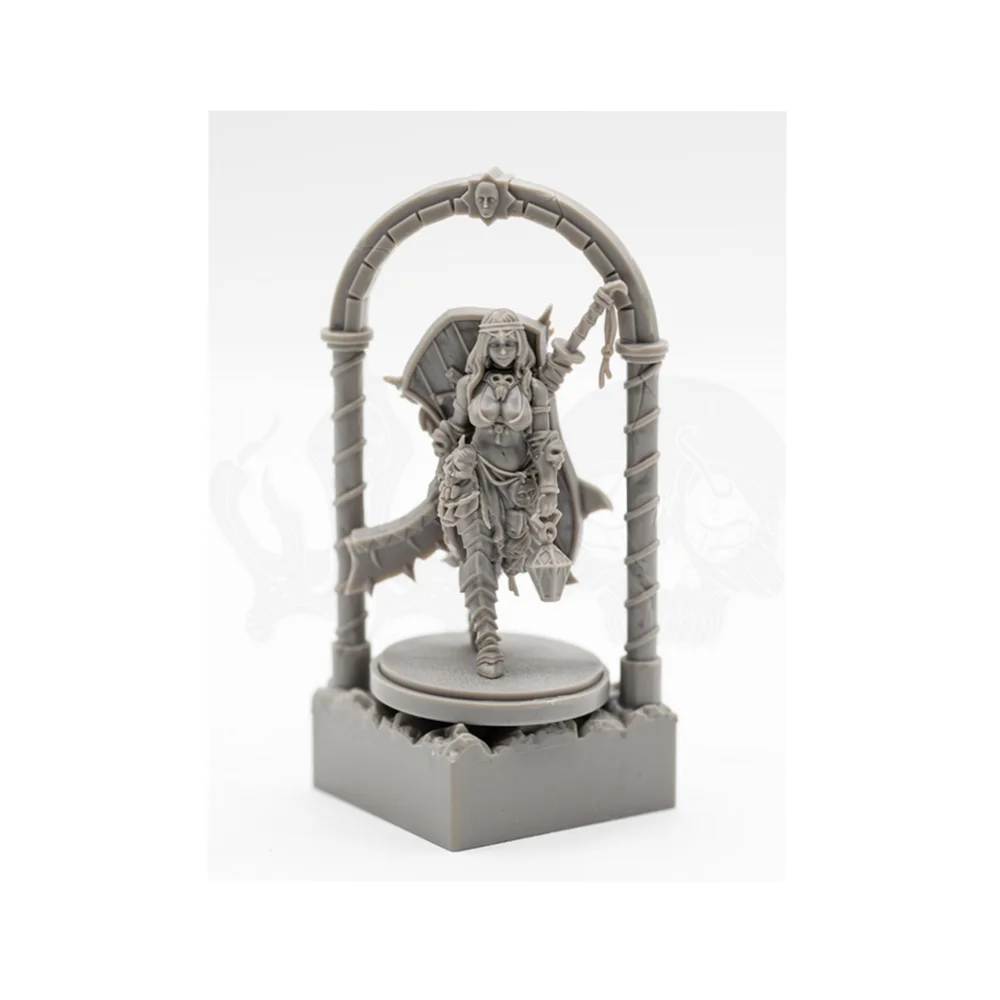 

model kit resin kit 28526 Dead Kingdom Dark Indomitable Survivor - Oblouk Shield Arco Unassembled Sculpture for Hobbyists