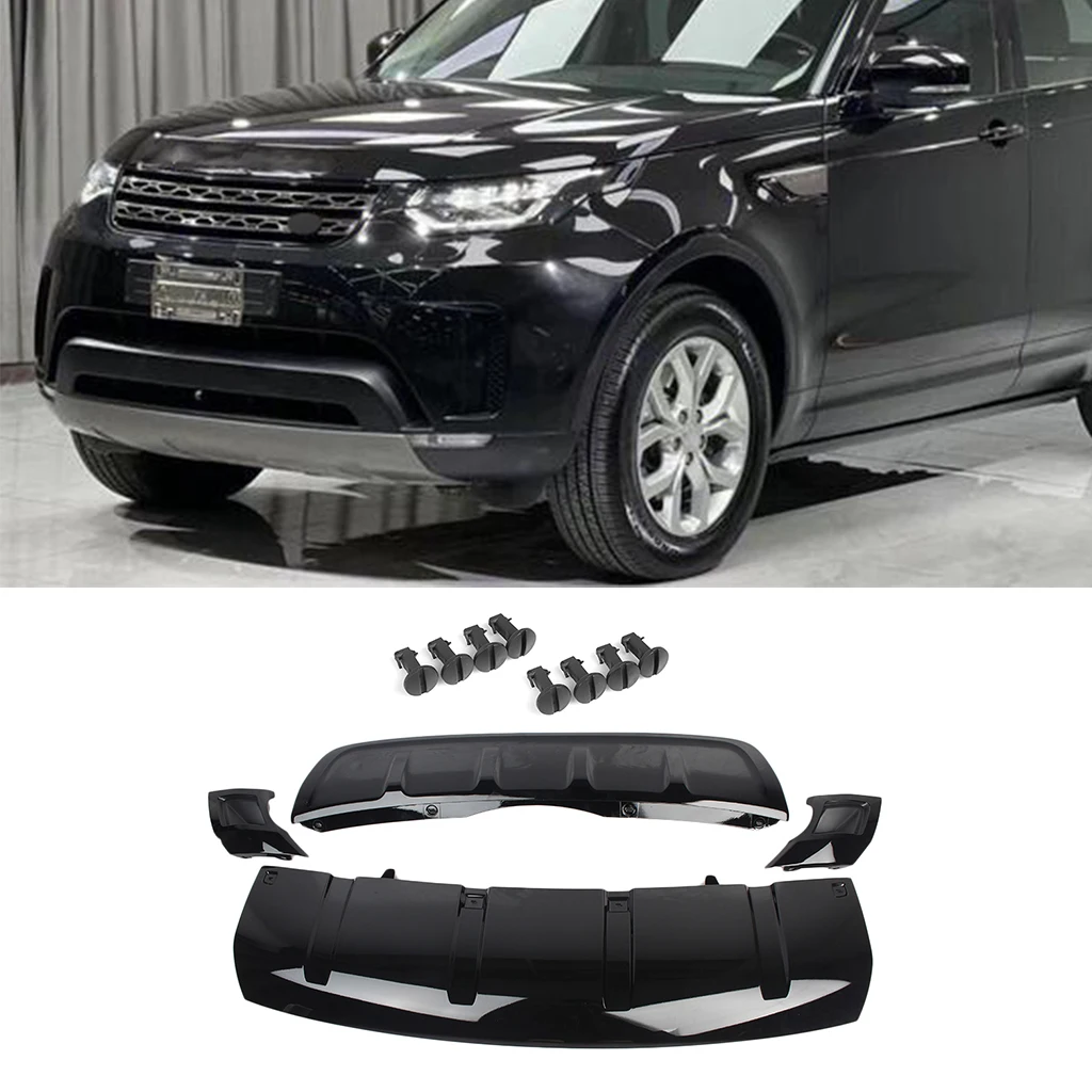 1set Car Front Rear Bumper Protector Guard Skid Plate Board Cover Trim For Land Rover Discovery 5 L462 2017 2018 2019