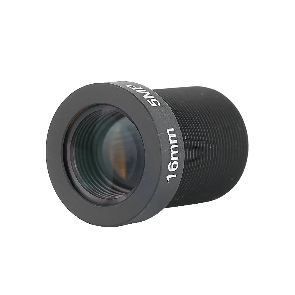 قسط 5MP 16mm HD ثابت لوحة واحدة التركيز زاوية واسعة رئيس عدسة استبدال ملحق للتصوير كاميرا CCTV الأمنية