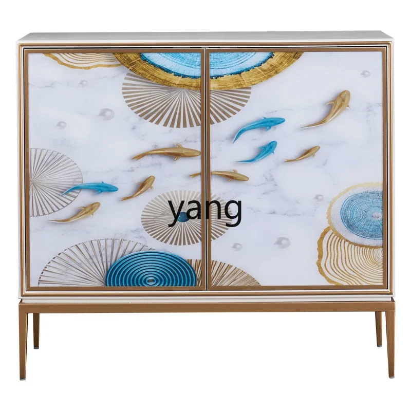 xyy dining side cabinet post-modern light luxury hand-painted entrance shoe cabinet partition decorative cabinet