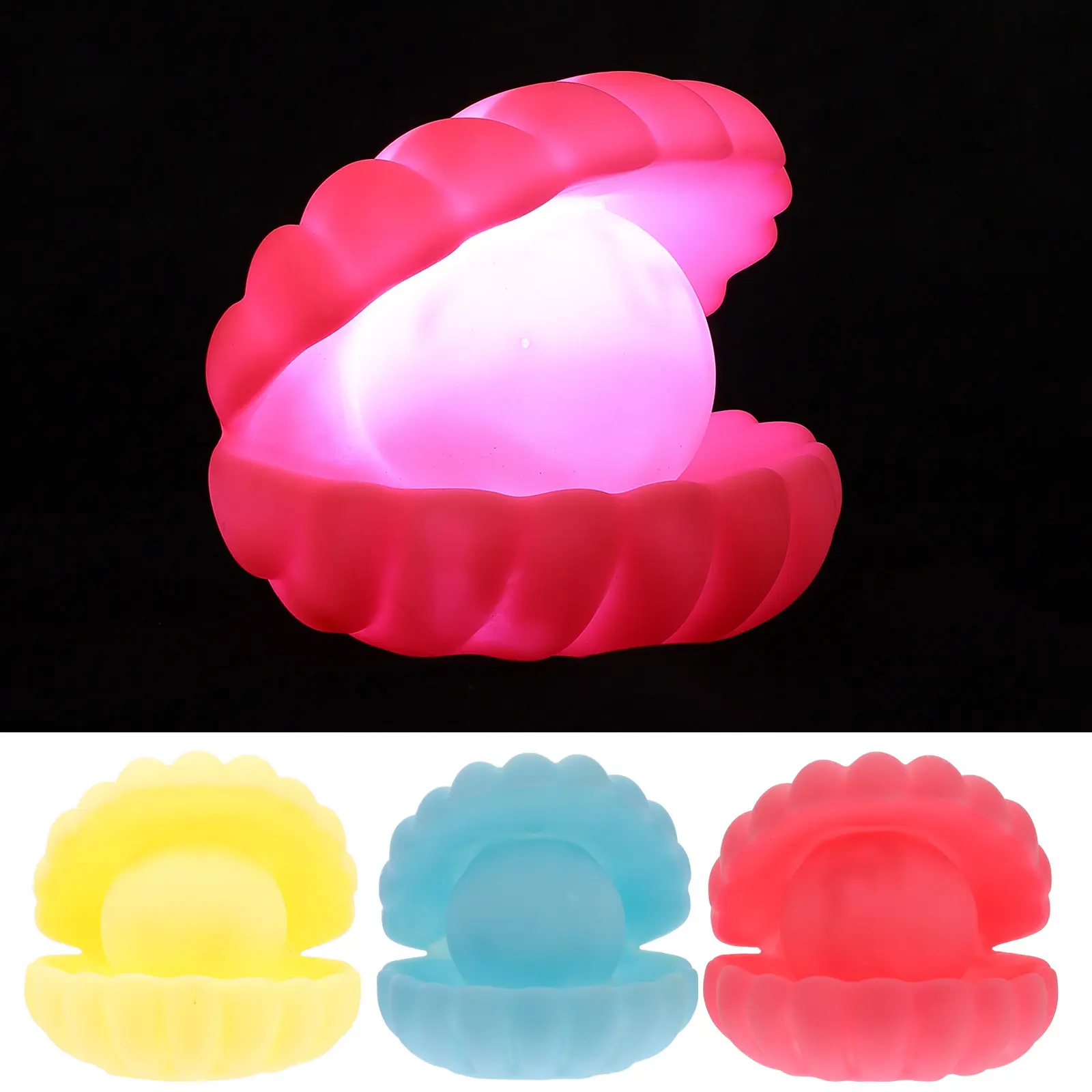 2Pcs Small Night Lamp Shell Modeling Creative Design Compact Night Light Decorative Bedroom Dorm Tabletop Ornament Long Life
