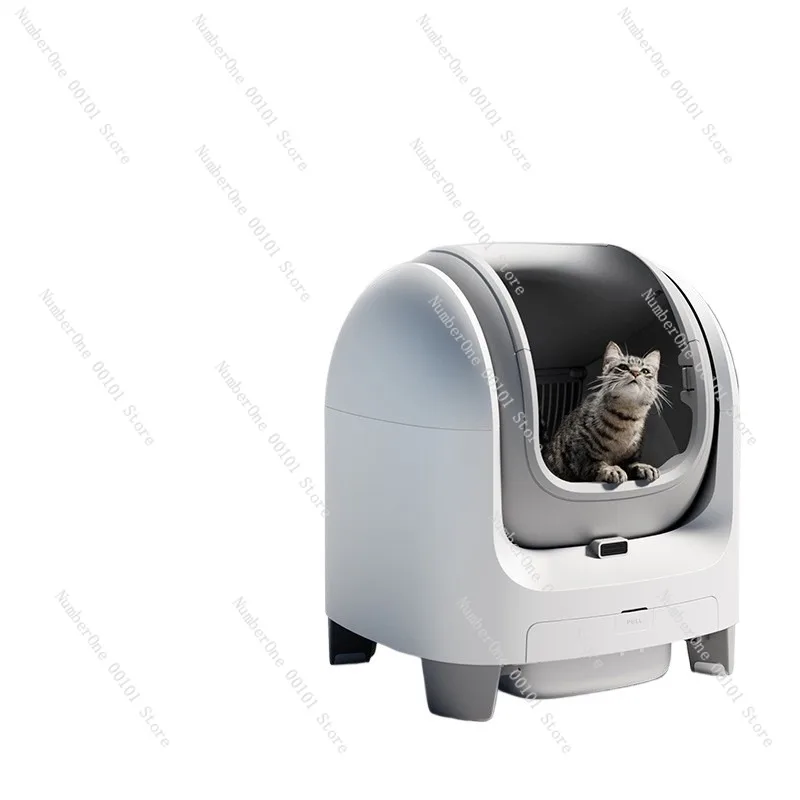 Modern Minimalist C1 Smart Automatic Cat Litter Box Extra Large Open Top Cat Toilet Anti Splash Electric Self Cleaning Scoop