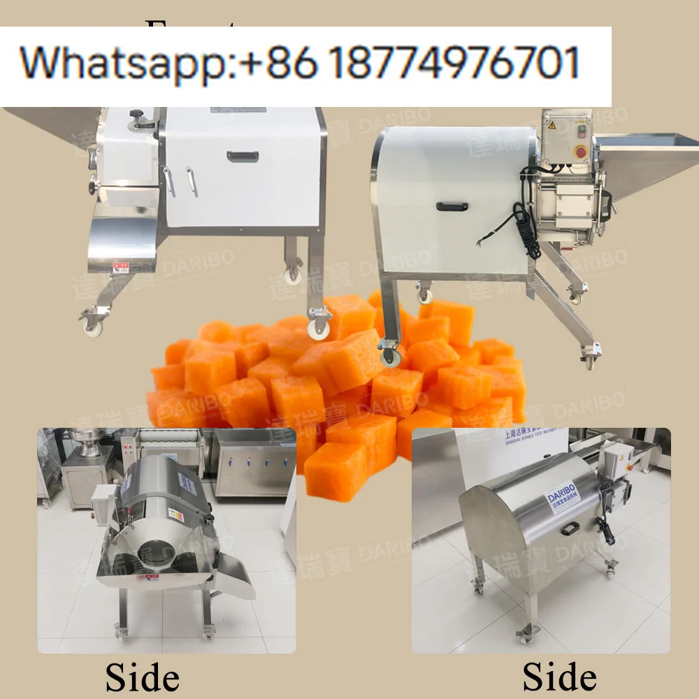 Cortadora Eléctrica Industrial Daribo 800-3000KG/H | Cortadora de Cebolla, Ajo, Jengibre y Patatas, Máquina para Cortar en Cubos