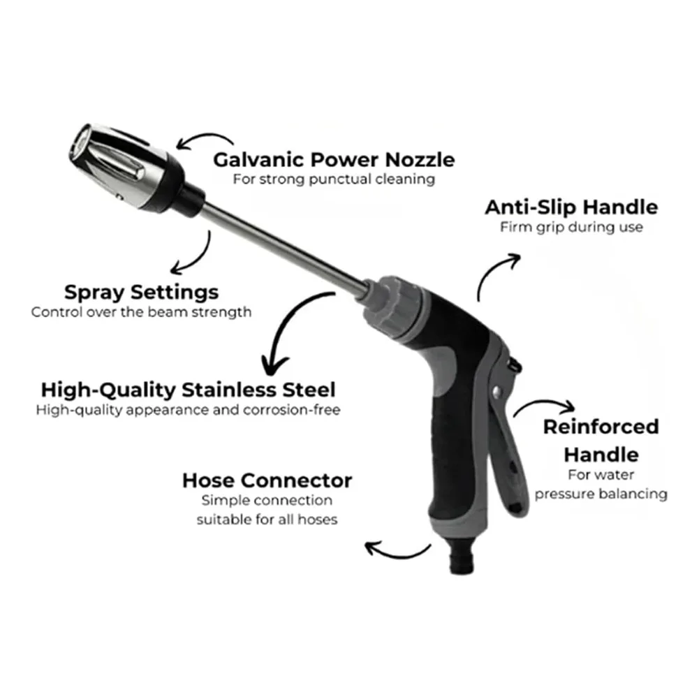 High Pressure Water Gun Quick Connector Garden Hose Water Gun for Car Washing Garden Watering 3 Modes Garden Irrigation Tools
