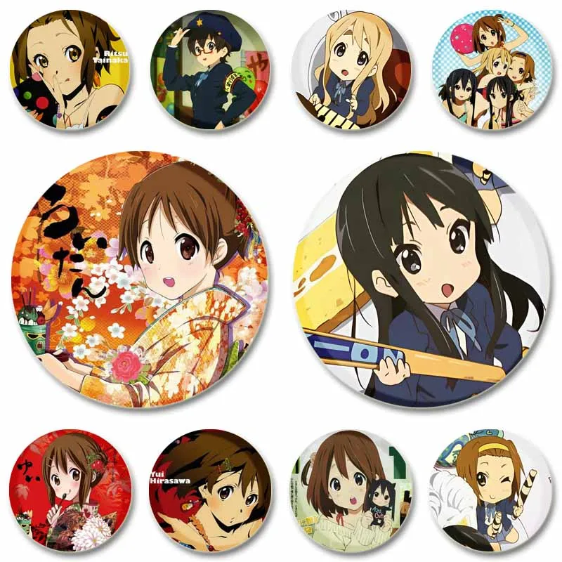 

Cartoon Enamel Brooches Anime Figure Yui Ritsu Mio Tsumugi Kotobuki Azusa Nakano Pins Clothing Backpack Badges Souvenir Gifts