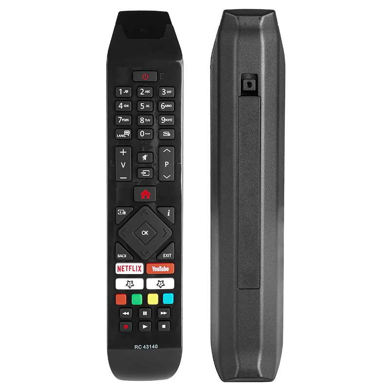 RC43140 para reemplazo de control remoto Hitachi con botones NETFLIX PrimeVideo YouTube, para Hitachi TV RC43140 49HL7000
