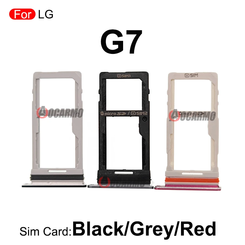 For LG G7 ThinQ LG G710 Sim Tray Black Grey Red SIM Card Slot Replacement Part