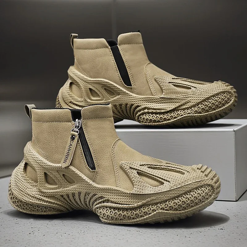 أحذية تكتيكية للرجال مع أشرطة للتدريب القتالي وأشرطة مقاومة للماء قابلة للتنفس متعددة الوظائف للدراجات النارية والمشي لمسافات طويلة في الهواء الطلق #3