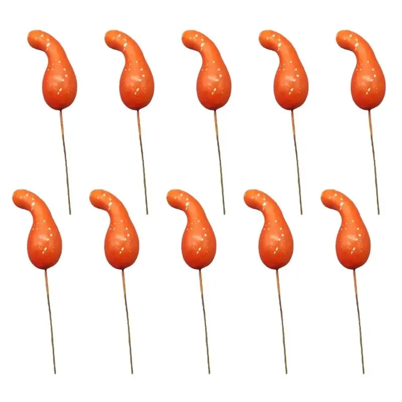 

G6KF 10 Realistic Textured Spume Pumpkins Flexible Home Seasonal Decorations