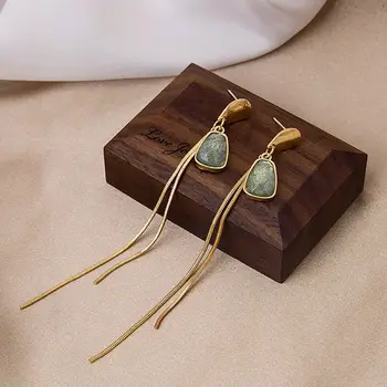 8 最佳銷售 金色流蘇耳環 - №7