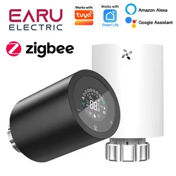 Tuya akıllı ZigBee radyatör aktüatör TRV programlanabilir termostatik radyatör vanası App uzaktan sıcaklık kontrol cihazı destek Alexa