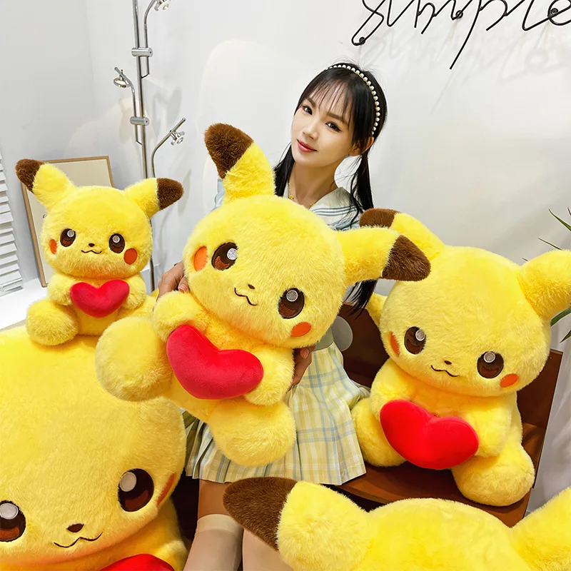 

Плюшевые игрушки Покемон Пикачу большого размера 30/50/60 см, аниме-персонажи, милые мягкие куклы, удобные игрушки для детей, подарки