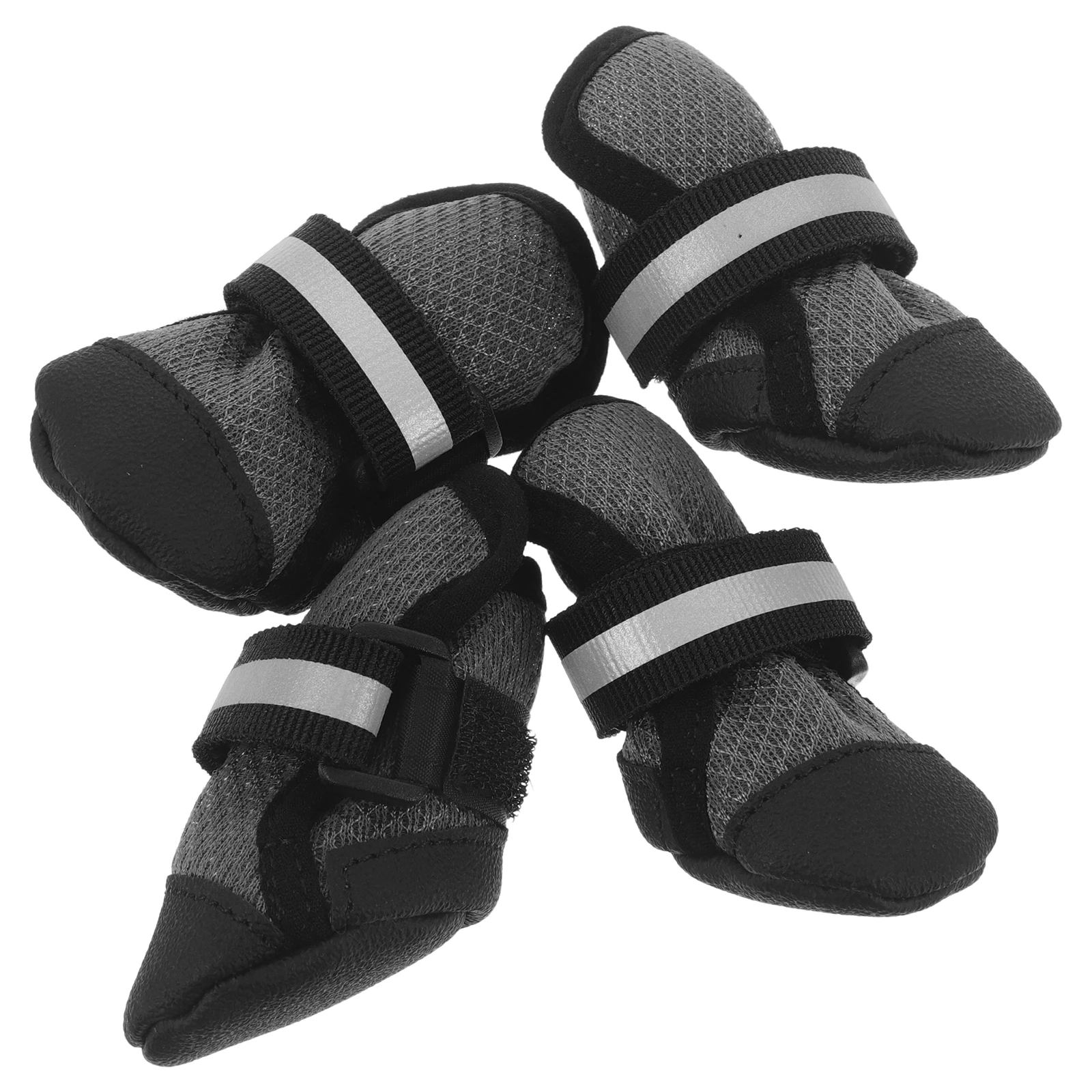 

4pcs Pet For Dogs Non-Slip Breathable Mesh Paw Protectors Adjustable Strap Secure Fit For Walking Running Outdoor Use Dog