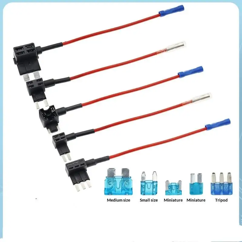 1Pcs Universal 12V 24V Car Fuse Holder Add-a-circuit Tap Adapter MINI Small Medium Size for Car Audio LED Light Strip Power Con