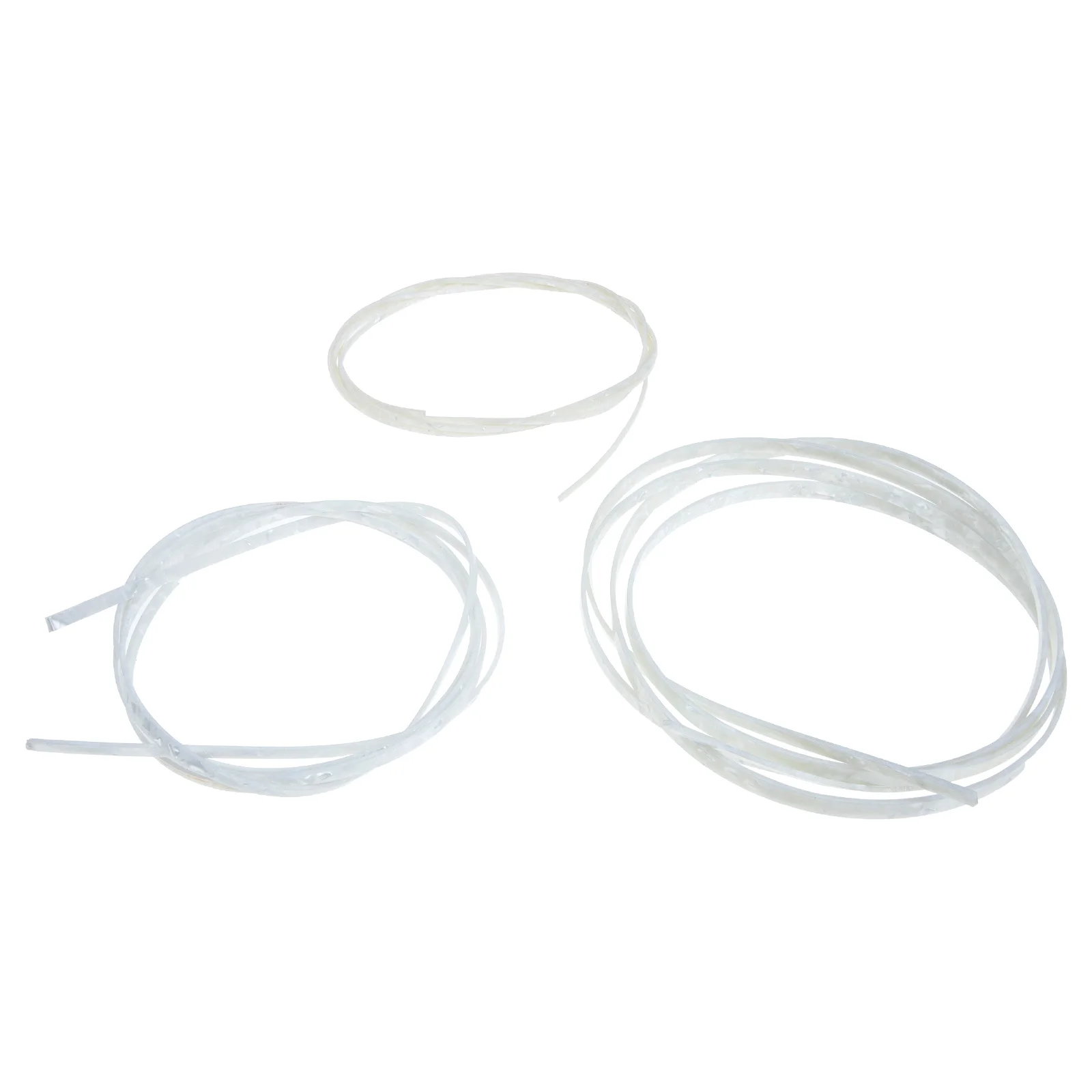 

3 Pcs Guitar Trim Plastic Purfling Strip for Acoustic Ukulele Binding and White