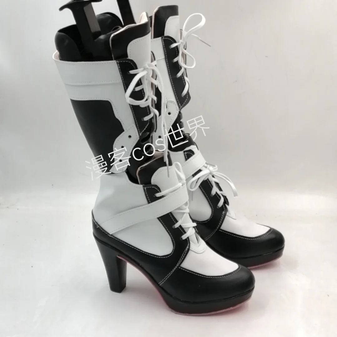 Game NIKKE The Goddess of Victory Viper Cosplay Shoes High Heel Boots Wig Flaxen 80cm Long Straight Halloween Party Accessories