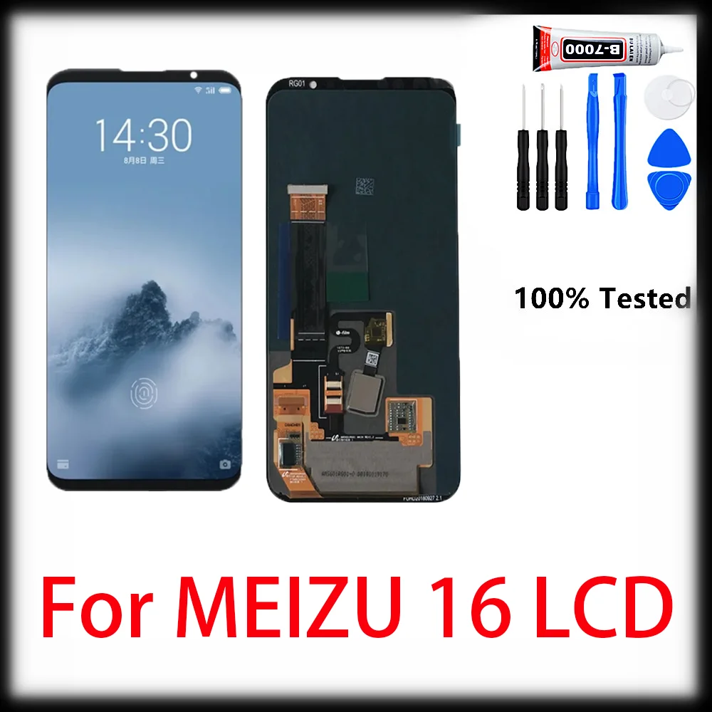 

6.0 inches Super AMOLED For Meizu 16 16th LCD Display Screen Touch Panel Digitizer For Meizu16 16th M882H M882Q LCD